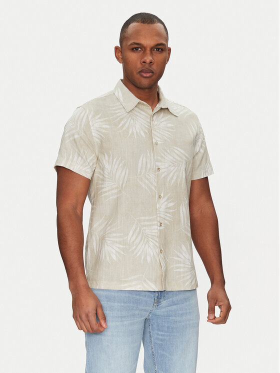 Guess Guess Cămașă M5GH68 WH3A0 Bej Regular Fit
