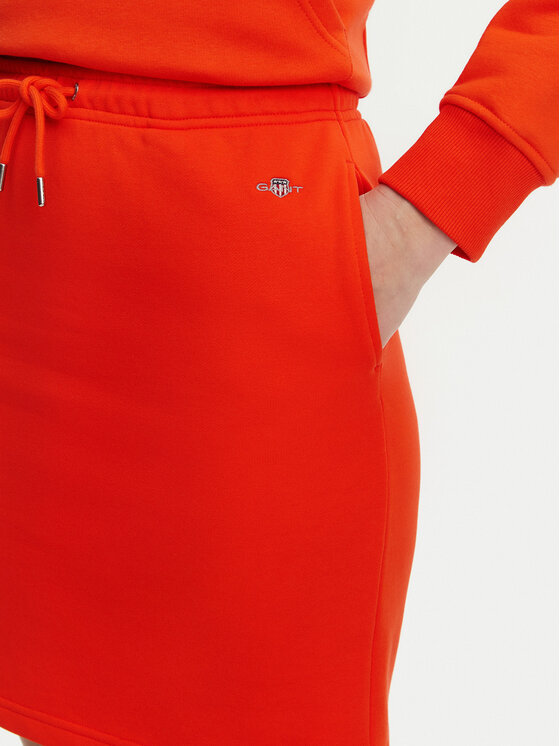 Gant Gant Φούστα από ύφασμα φούτερ 4200274 Πορτοκαλί Regular Fit