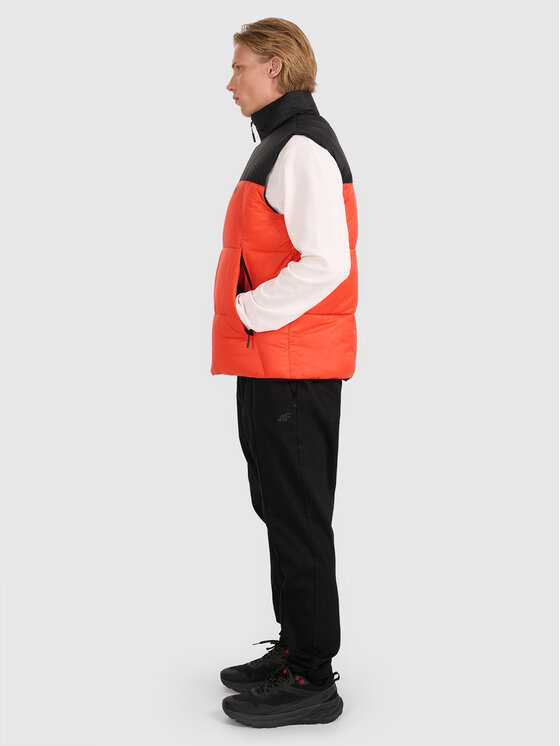 4F 4F Kamizelka APRES SKI Czerwony Regular Fit