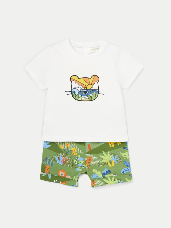 Mayoral Mayoral Set tricou și pantaloni scurți 1224 Colorat Regular Fit