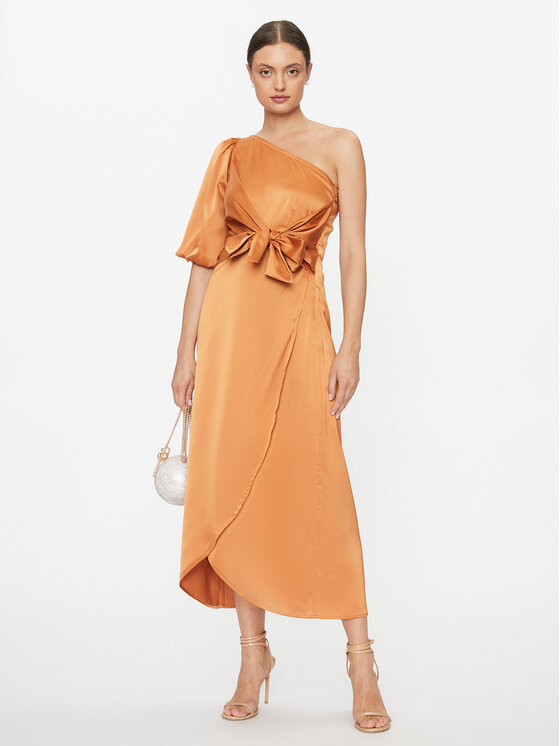 YAS YAS Koktel haljina 26031522 Smeđa Regular Fit