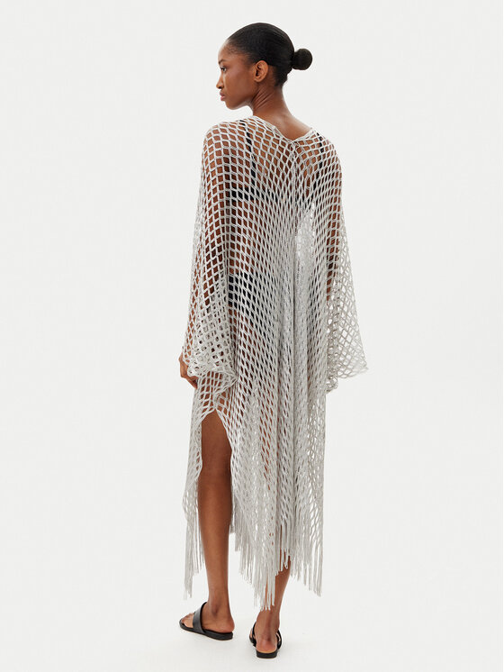 Selmark Selmark Kimono BC197 Srebrna Relaxed Fit