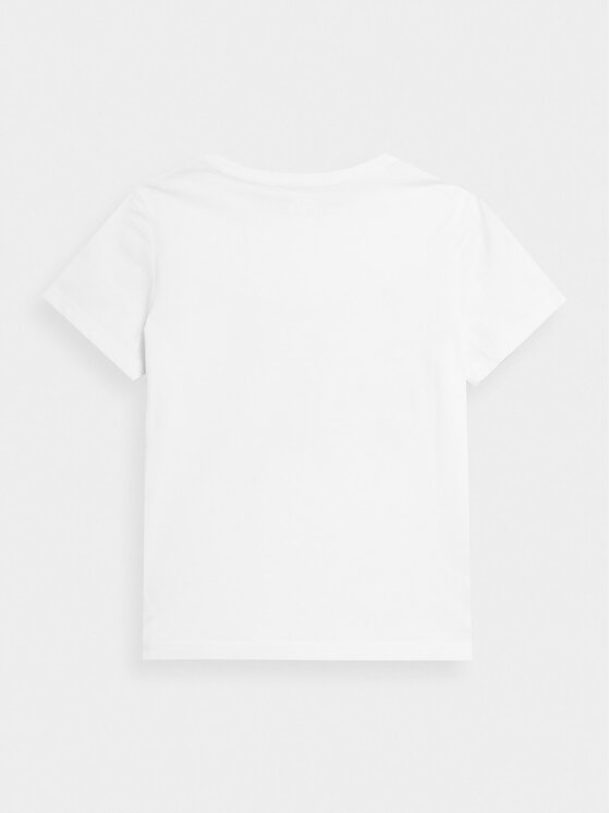 4F 4F T-krekls 4FJAW23TTSHF0826 Balts Regular Fit
