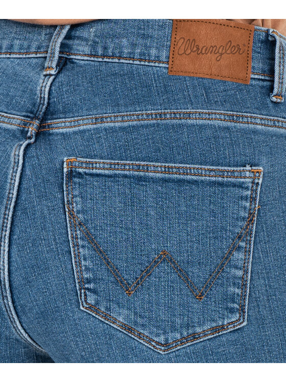 Wrangler Wrangler Jeansy W27HKRP23 Niebieski Skinny Fit