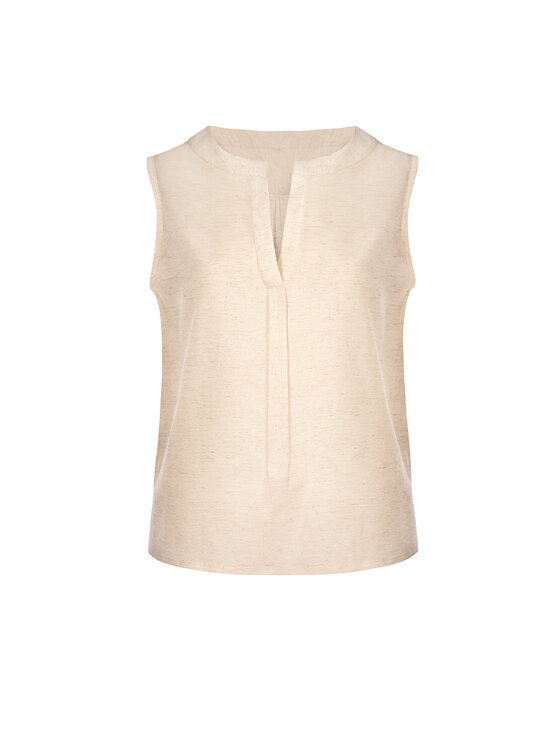 Feba Feba Bluzka F248 Beżowy Comfort Fit