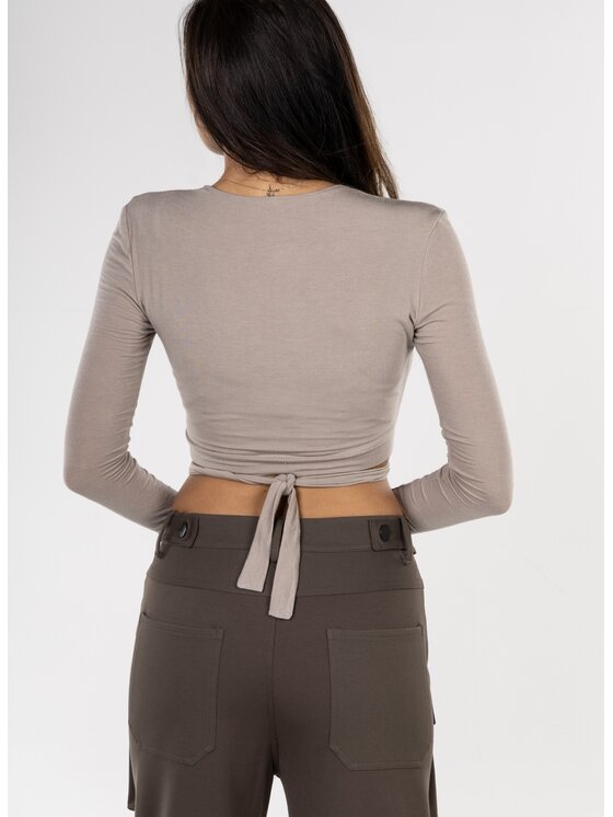 Love Saints Love Saints Bluzka L26ZF-AT-K01 Beżowy Slim Fit