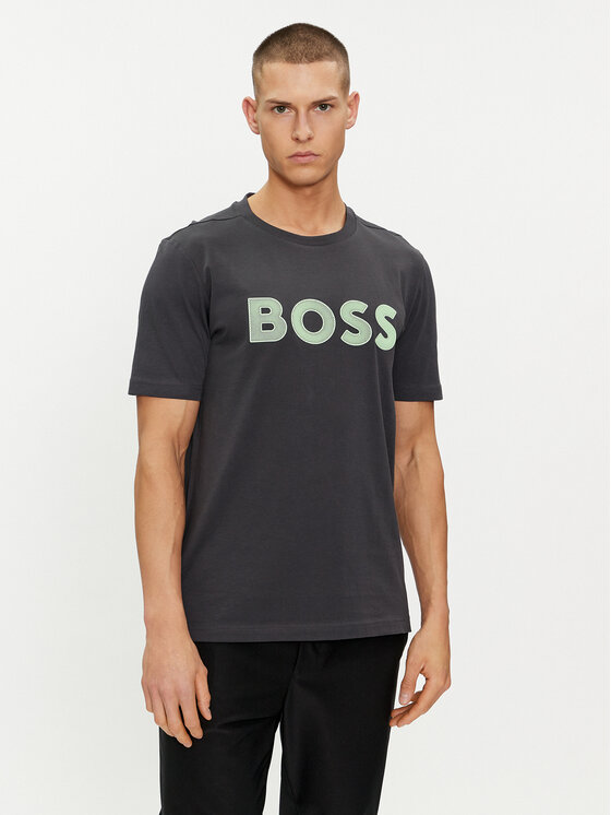 BOSS Boss Тишърт 50512866 Сив Regular Fit
