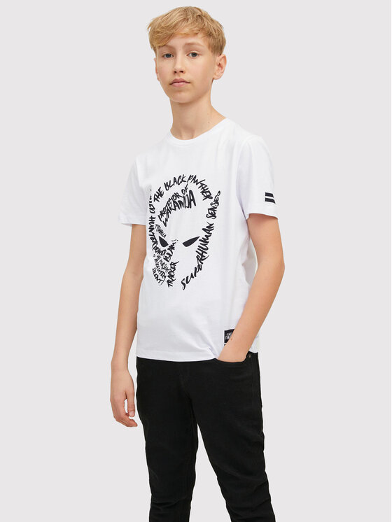 Jack&Jones Junior Tricou MARVEL Kanda 12217772 Alb Regular Fit