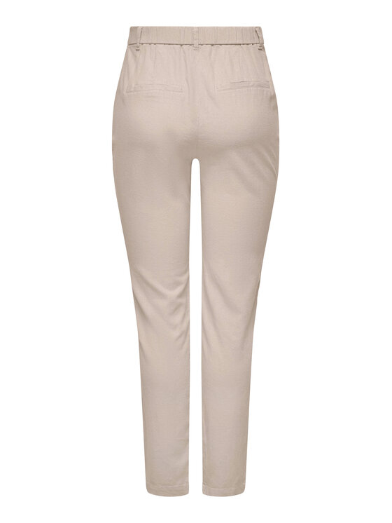ONLY ONLY Medžiaginės kelnės 15278713 Smėlio Regular Fit