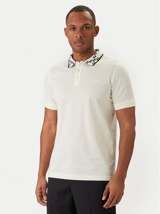 KARL LAGERFELD Tricou polo 745010 562200 Écru Regular Fit
