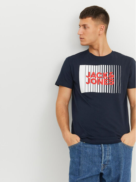 Jack & Jones Jack & Jones T-Shirt Corp 12233999 Tmavomodrá Standard Fit