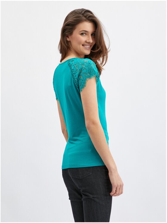 Orsay Orsay T-Shirt 102092852000__M Turkusowy Regular Fit