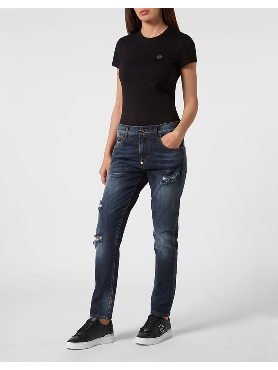 PHILIPP PLEIN PHILIPP PLEIN Jeansy 2095 Niebieski jasny Boyfriend Fit