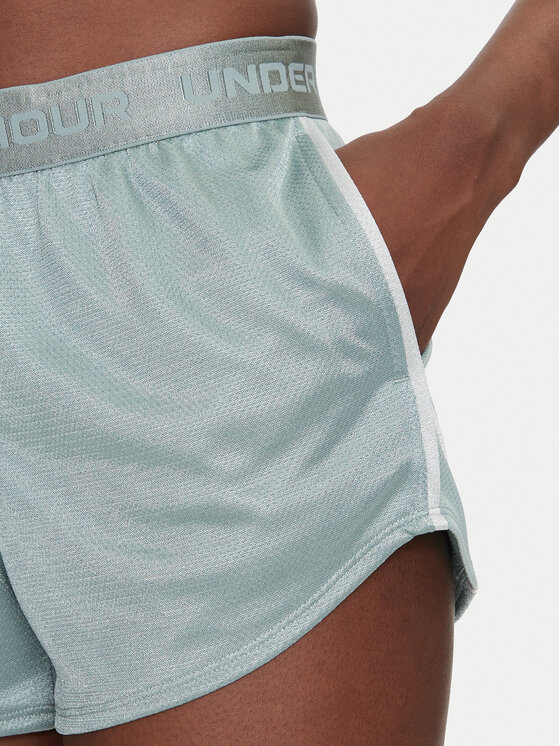 Under Armour Under Armour Sportovní kraťasy Tech™ Play Up Shine 1389883 Zelená Regular Fit