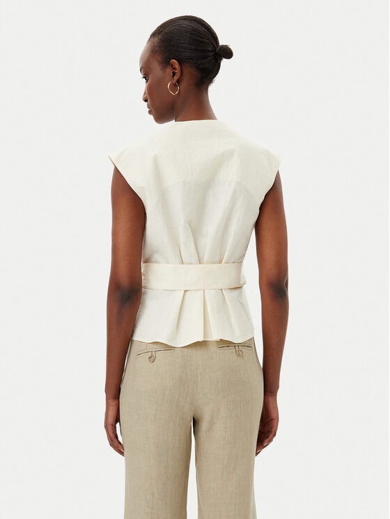 Marella Marella Blúzka Bronzo 2513161072200 Écru Slim Fit