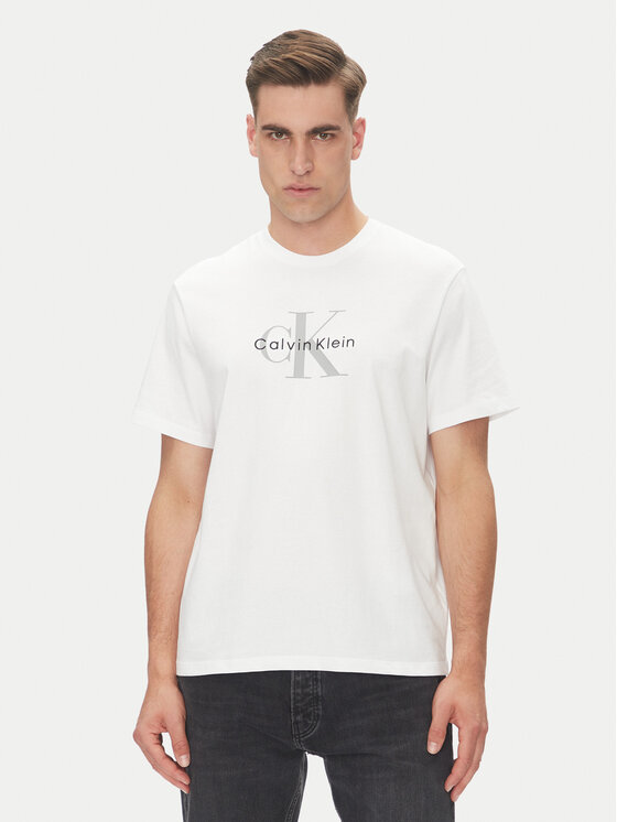 Calvin Klein Jeans Calvin Klein Jeans Tricou Hero Monologo LV04RB862G Alb Regular Fit
