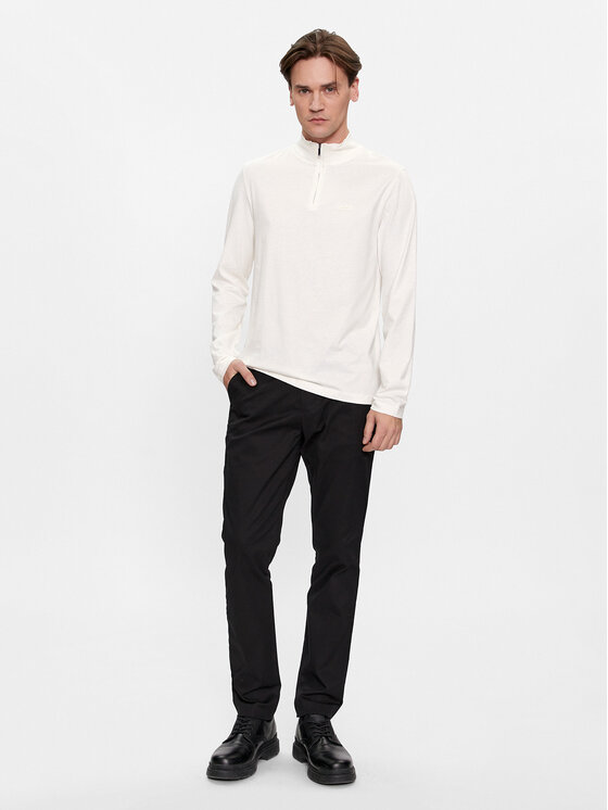 Calvin Klein Calvin Klein Longsleeve K10K111857 Biały Regular Fit
