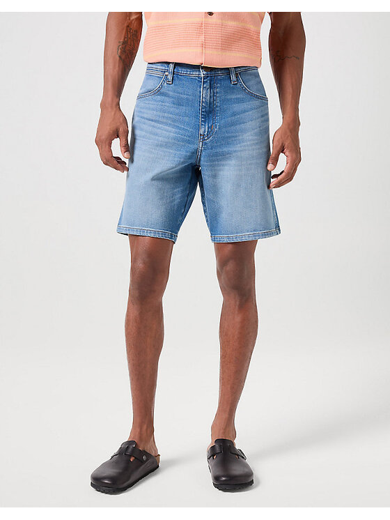 Wrangler Wrangler Szorty jeansowe FRONTIER SHORT Niebieski Regular Fit