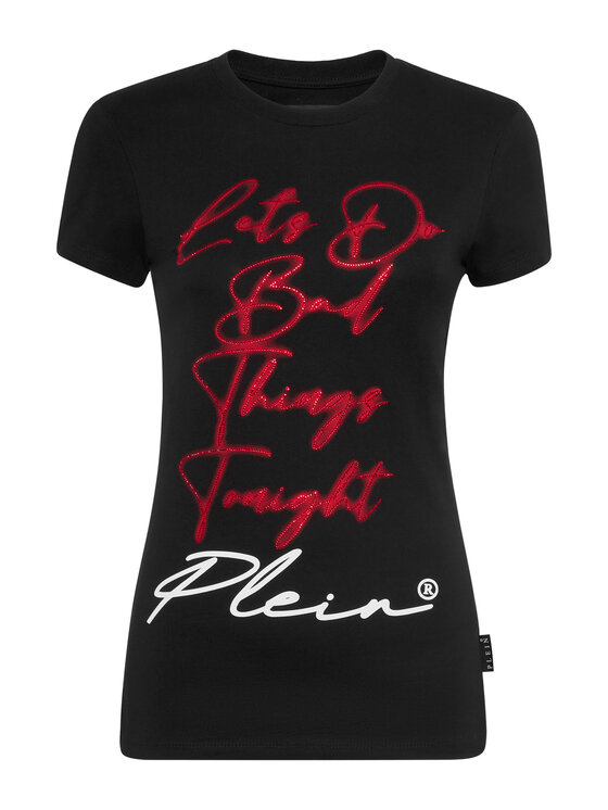 PHILIPP PLEIN PHILIPP PLEIN T-Shirt 19383 Czarny Skin Tight Fit