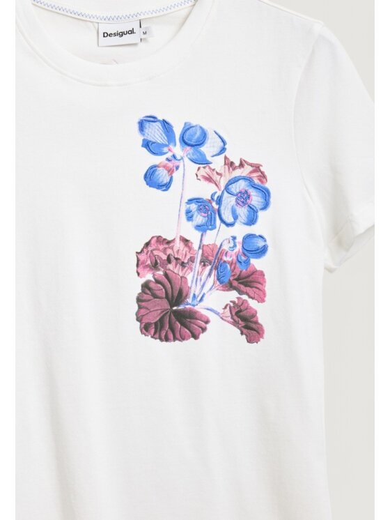 Desigual Desigual T-shirt TS_BOTANICAL_LACROIX Bianco Shirt Fit