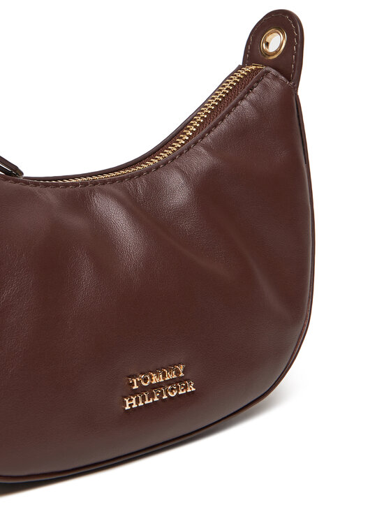 Tommy Hilfiger Tommy Hilfiger Ročna torba Moon Leather Mini Crossover AW0AW17466 Rjava
