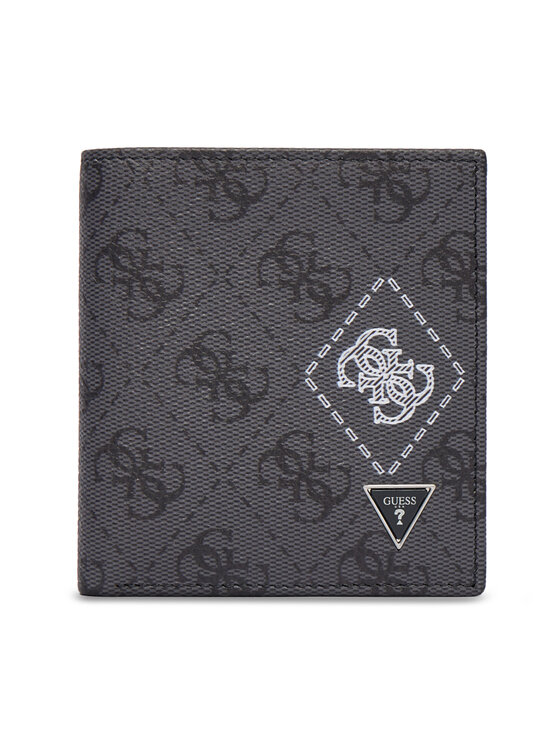 Guess Guess Малък мъжки портфейл SMMACT LEA22 Сив