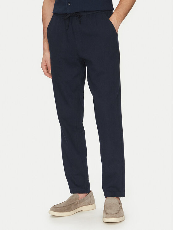 Guess Guess Pantaloni din material F5GB02 WH4J0 Bleumarin Regular Fit