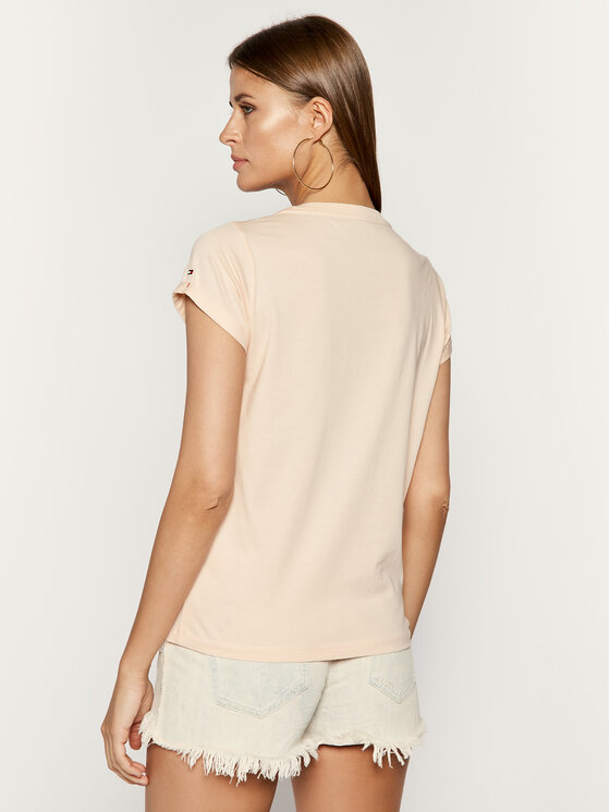 Tommy Hilfiger Tommy Hilfiger T-shirt Rn Tee Ss Logo UW0UW01618 Arancione Regular Fit