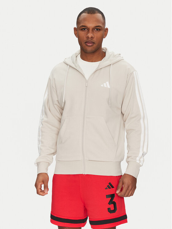 adidas adidas Bluză Essentials 3-Stripes JE6340 Bej Regular Fit