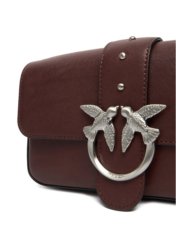 PINKO PINKO Ročna torba Love One Slouchy Zip Mini AI 25-26 PLTT 105345 A2JG Rjava