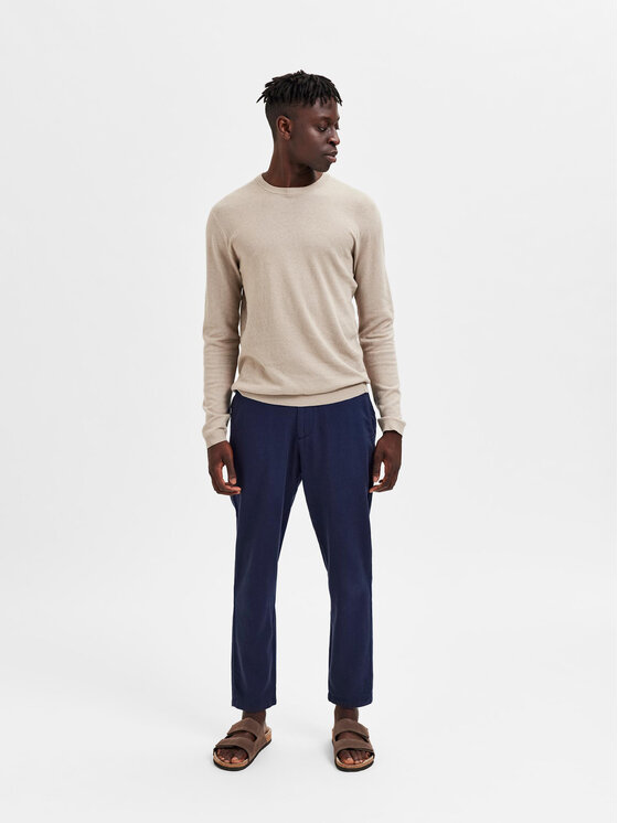 Selected Homme Selected Homme Chinos kelnes 16087636 Tamsiai mėlyna Slim Tapered Fit