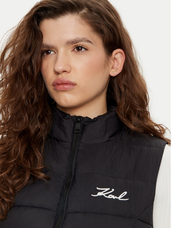 KARL LAGERFELD KARL LAGERFELD Жилетка за костюм 246W1512 Черен Slim Fit