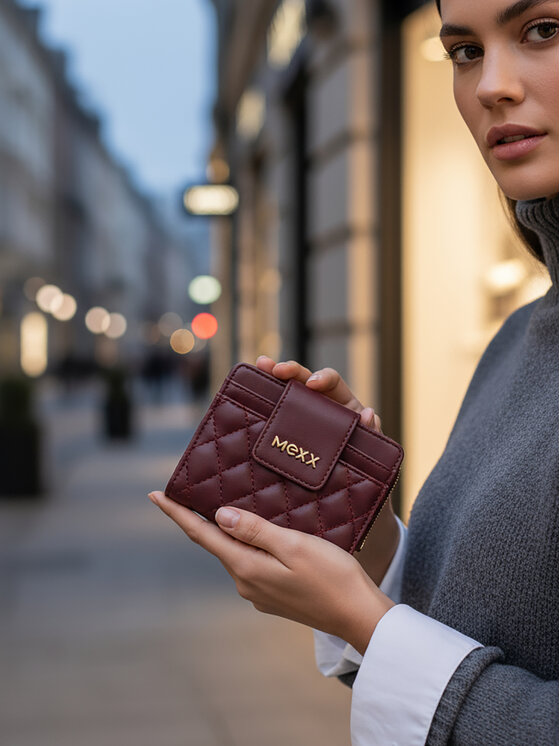 MEXX MEXX Portfel CEO-MEXX-W1-002-AW25 Bordowy