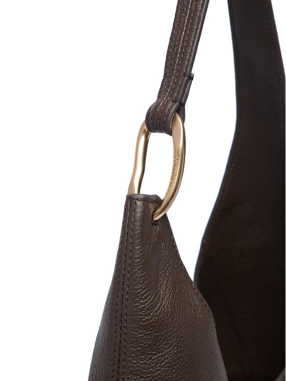 Calvin Klein Calvin Klein Torbica Slouchy Leather Md Shoulder Bag LV04F3543G Smeđa