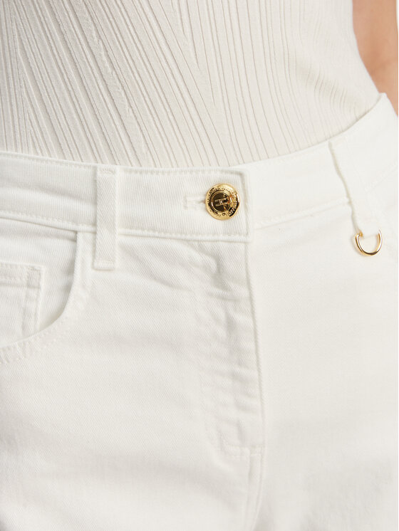 Elisabetta Franchi Elisabetta Franchi Blugi PJ-87D-51E2 Alb Regular Fit