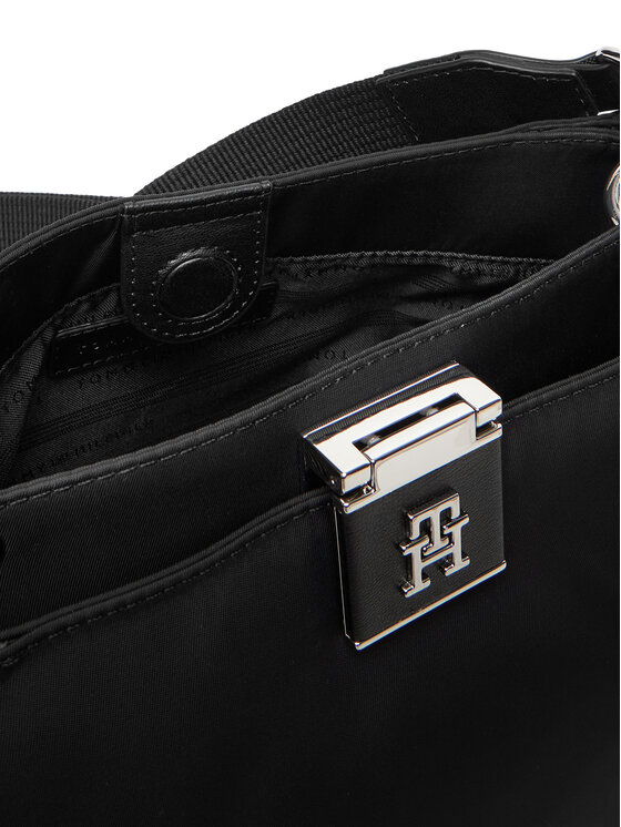 Tommy Hilfiger Tommy Hilfiger Ročna torba Th Her Med Satchel Nylon Sv AW0AW18200 Črna