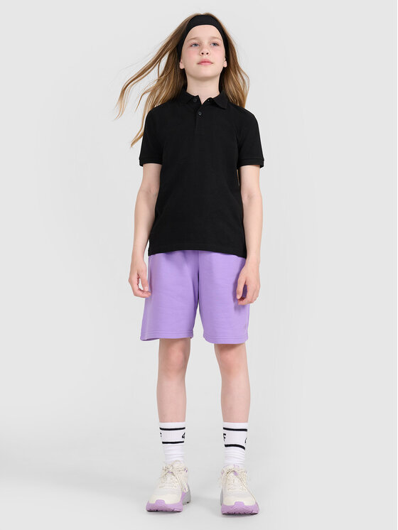 4F 4F Polo BASIC+ Czarny Regular Fit