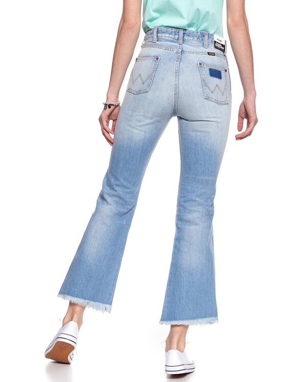 Wrangler Wrangler Jeansy RETRO FLARE Niebieski Loose Fit