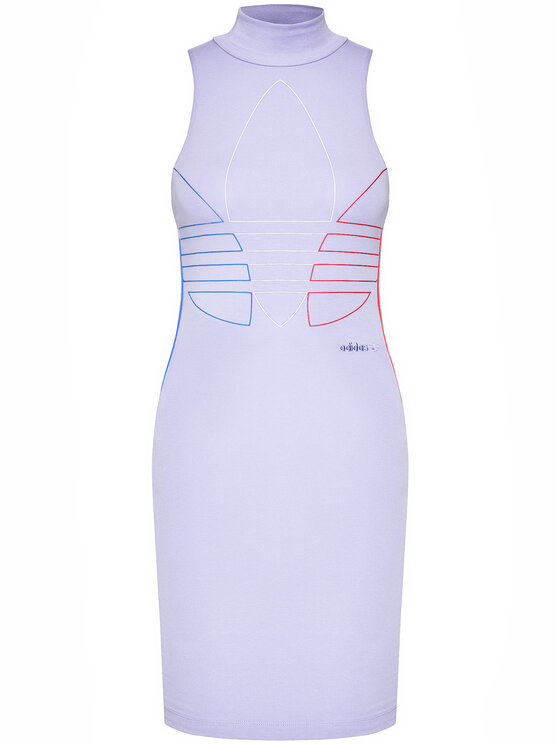 adidas adidas Ikdienas kleita adicolor Tricolor Tank GN2854 Violets Slim Fit