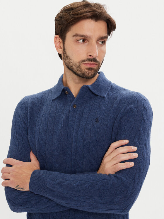 Polo Ralph Lauren Polo Ralph Lauren Πουλόβερ 710974165003 Σκούρο μπλε Regular Fit