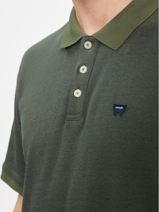Wrangler Wrangler Polo 112350410 Zielony Regular Fit