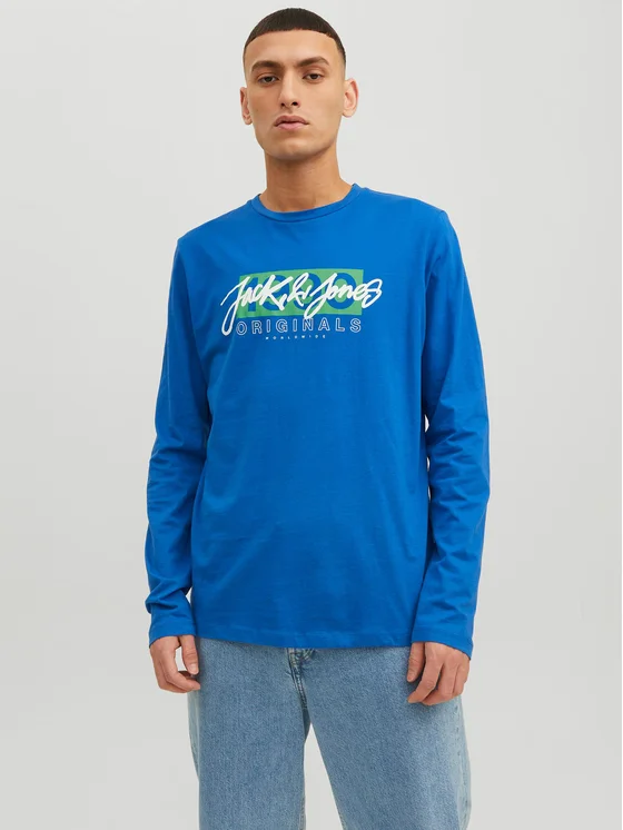 Jack&Jones Longsleeve Races 12232650 Blau Standard Fit