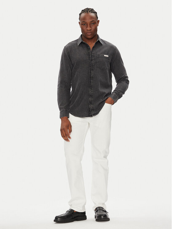 Calvin Klein Jeans Calvin Klein Jeans cămașă de blugi Classic LV040BM733 Gri Regular Fit