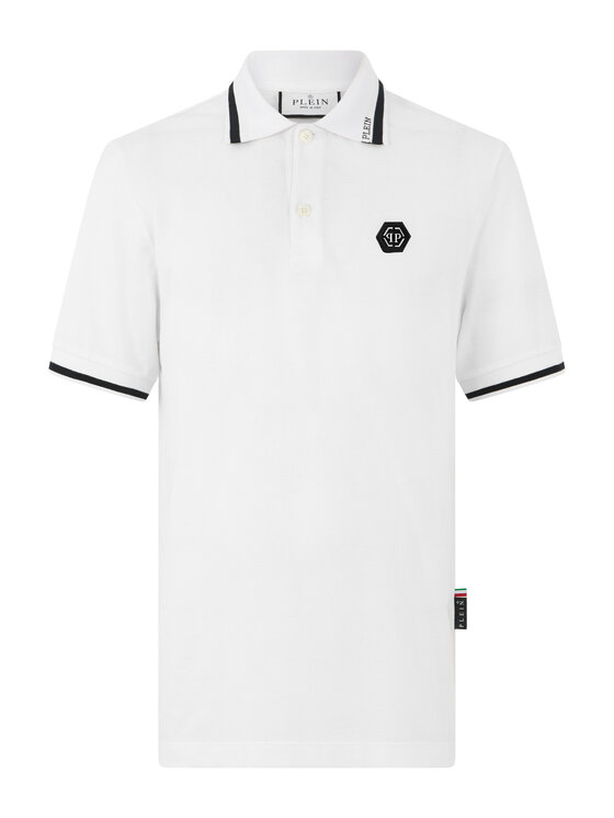 PHILIPP PLEIN PHILIPP PLEIN Polo 31372 Biały Slim Fit