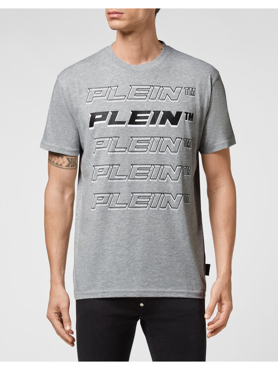 PHILIPP PLEIN PHILIPP PLEIN T-Shirt 6275 Szary Regular Fit