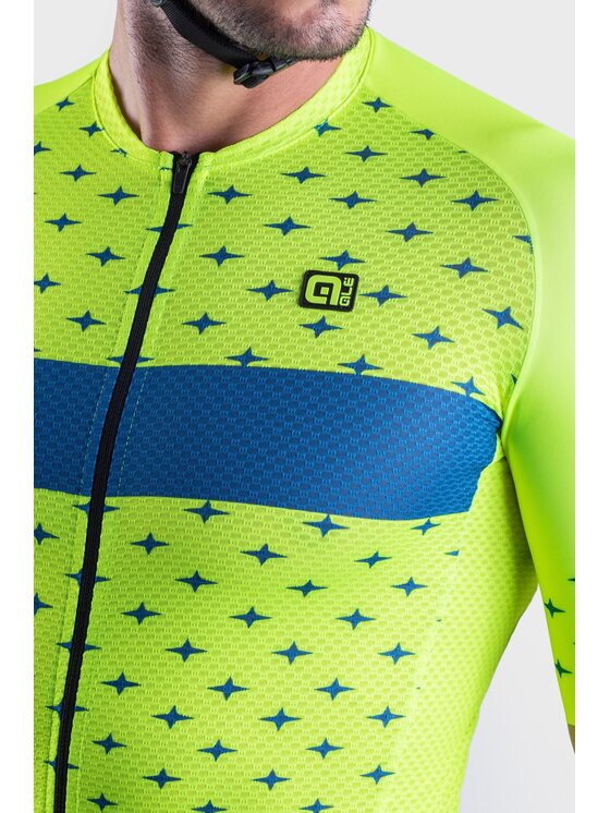 Alé Cycling Alé Cycling Koszulka rowerowa PR-R Stars Żółty Fitted Fit