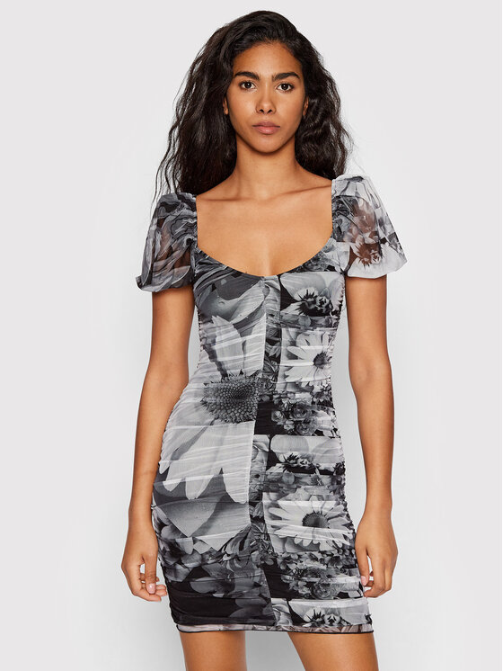 Desigual Desigual Coctailkleid MONSIEUR CHRISTIAN LACROIX Marsella 22SWVK45 Grau Slim Fit