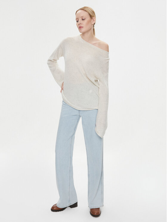 Tommy Hilfiger Tommy Hilfiger Sweter WW0WW39890 Écru Relaxed Fit