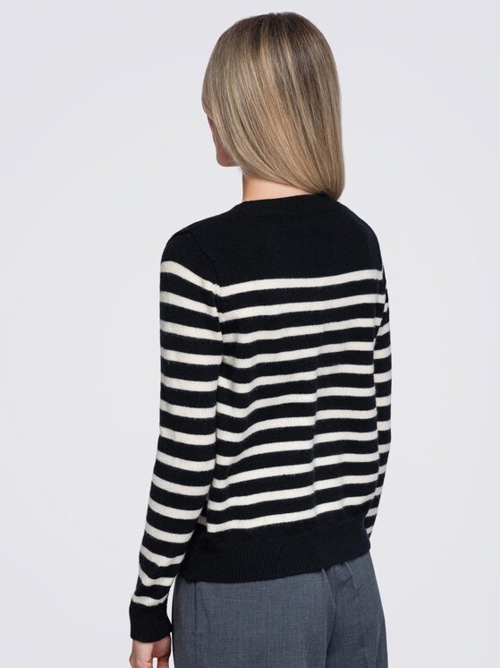 Ombre Ombre Sweter OW-SW-E0026 Czarny Regular Fit