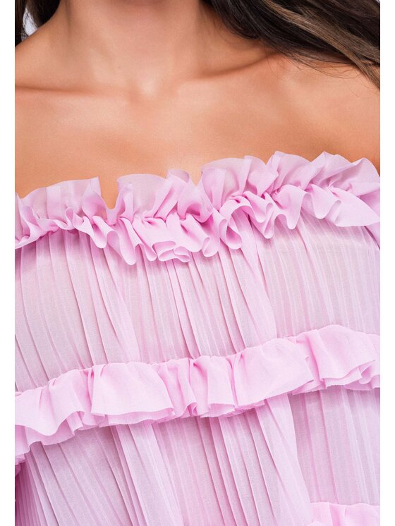 Ombre Ombre Bluzka OW-TS-E0081 Różowy Loose Fit